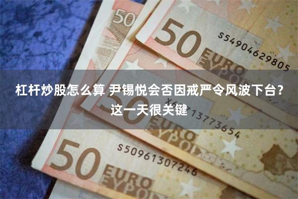 杠杆炒股怎么算 尹锡悦会否因戒严令风波下台？这一天很关键